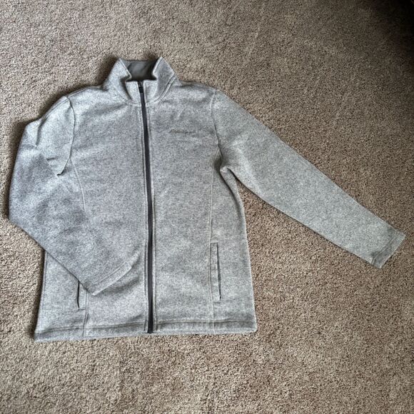 Eddie Bauer Activewear Jacket Womens M Heather Gray Silver Outdoors Fall Winter - Picture 1 of 9